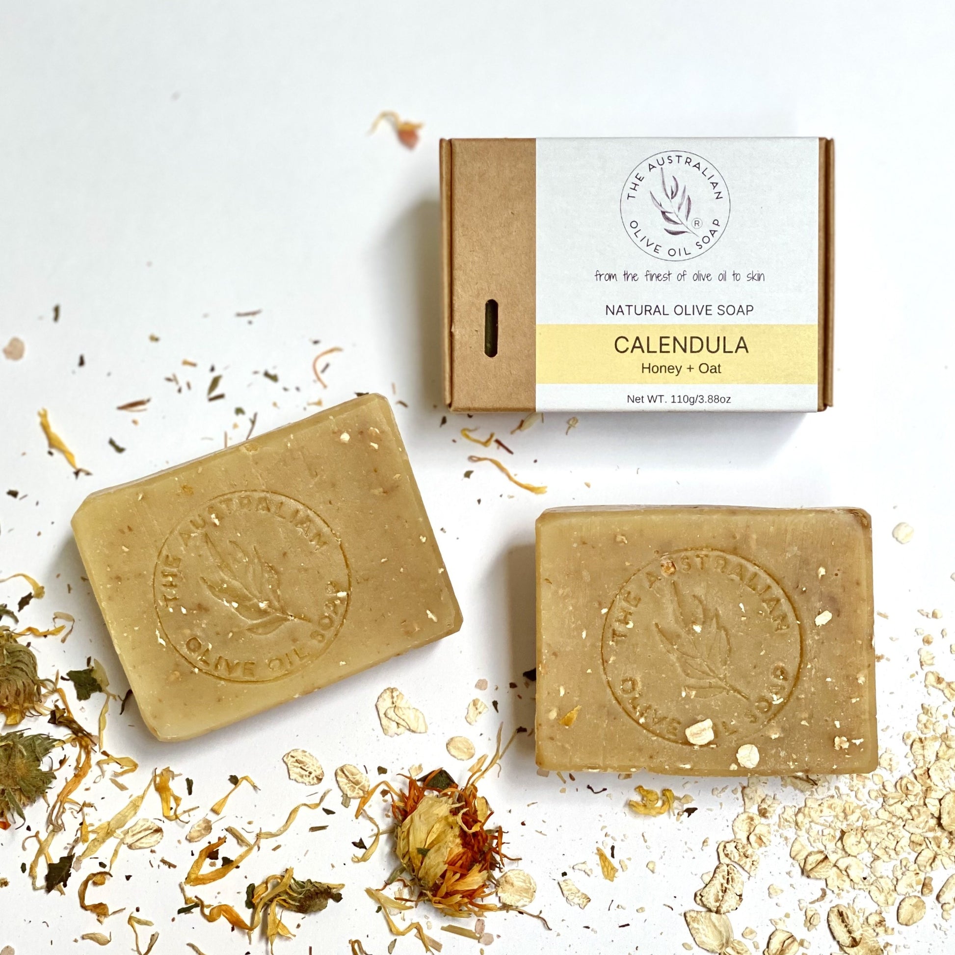 The Australian Olive Oil Soap Healing Calendula Honey Oat 